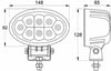 Faro da lavoro ovale 8 LED 24W 12-28V