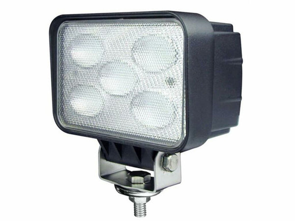 Faro da lavoro 5 LED CREE rettangolare ad ampio raggio 120° 50W IP67 e IP69K Confezione da 1pz