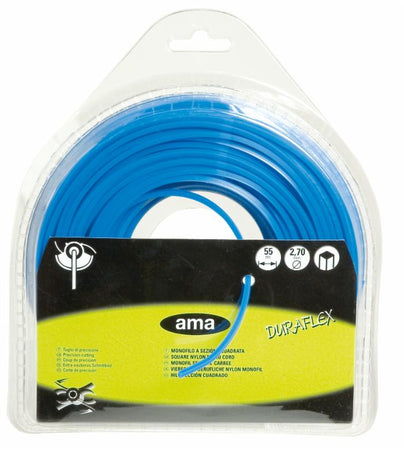 Filo per decespugliatore Duraflex da 37m sezione quadrata Ø 3,3mm