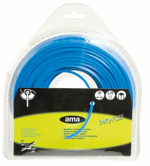 Filo per decespugliatore Duraflex da 37m sezione quadrata Ø 3,3mm