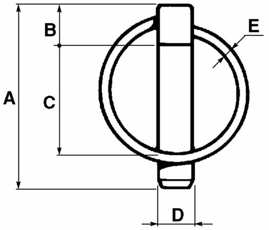 Spina scatto tonda ø10x56mm confezione da 75 pezzi