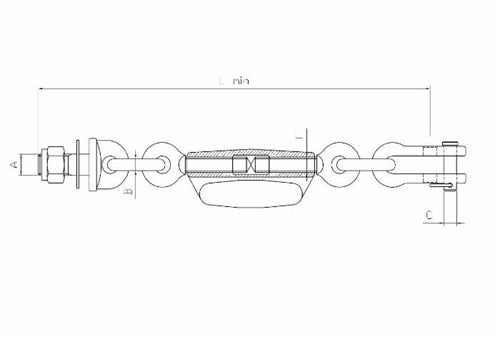 Catena imbrigliamento 1+1 maglie adattabile a Fiat 5130634