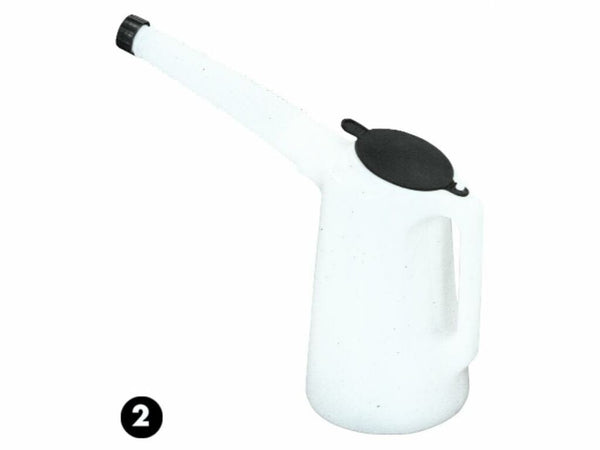 Brocca in polietilene per travaso carburante 2L con beccuccio flessibile Confezione da 2pz