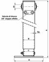 Piede idraulico con valvola di blocco 110x110mm corsa 700mm