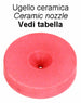 Ugello in ceramica AMT Ø 15x3 con foro Ø 1,8mm confezione da 15 pezzi