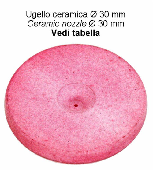 ugello Ø 30mm con foro Ø 0,8mm confezione da 15 pezzi