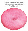 ugello Ø 30mm con foro Ø 0,8mm confezione da 15 pezzi