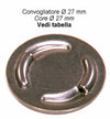 Convogliatore acciaio ø27 foro ø1,5 confezione da 10 pezzi
