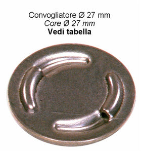 Convogliatore acciaio ø27 foro ø1,5 confezione da 10 pezzi