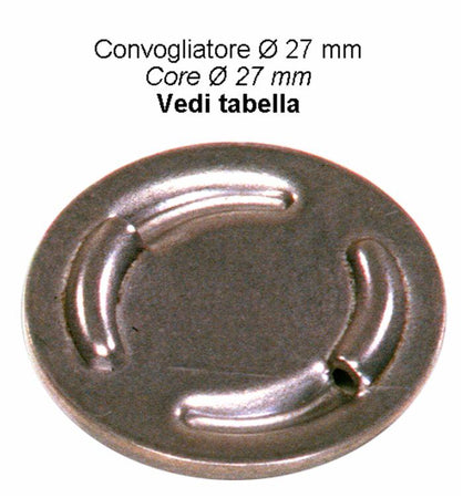 Convogl,acciaio ø27 foro ø1,2 confezione da 10 pezzi
