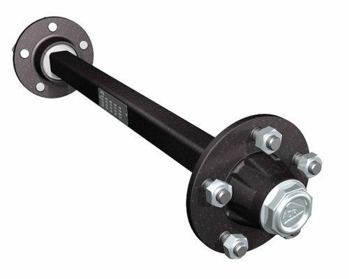 Assale per rimorchio senza freno lunghezza 1m Ø40mm 4 fori