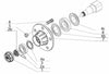 Assale senza freno Q50 a 5 fori l=1400mm