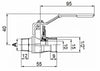 Valvola sfera m,3/8-m,1/2