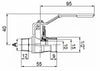 Valvola sfera m,3/8-m,1/2