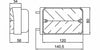 Fanale direzione posizione dx 120x80mm con attacco laterale