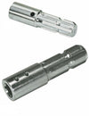 Riduzione per presa di forza con profilo esterno 13/8 interno 26x32x6mm con 6 cave e lunghezza 145mm