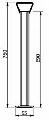 Stabilizzatore fisso ø48x700mm