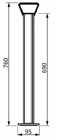 Stabilizzatore fisso ø48x700mm
