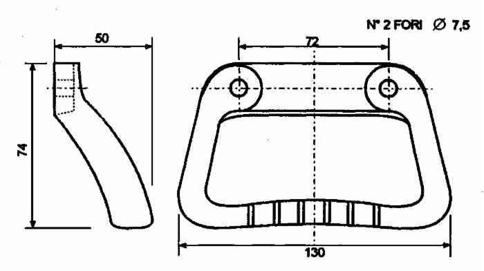 Maniglia interna di appiglio
