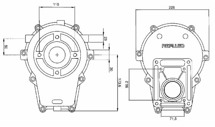 Moltiplicatore per pompa gruppo 2 femmina ad innesto rapido rapporto 1:3,8