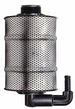 Eiettore con filtro in acciaio inox con filetto M1'1/4 e corpo in propilene