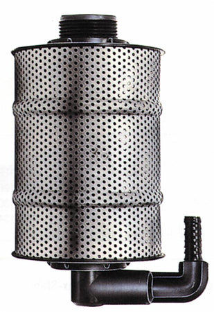 Eiettore con filtro in acciaio inox con filetto M1'1/4 e corpo in propilene