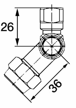 Getto snodato singolo con filetto femmina Ø 12x19 confezione da 3 pezzi