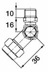 Getto snodato singolo con filetto maschio 1/4'G