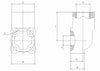 Flangia per  pompa oleodinamica 4 fori 1/2” interasse 30mm