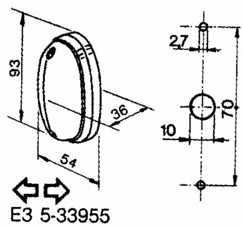 Fanale Freccia Laterale Arancio Cobo 04108000
