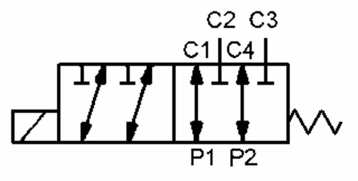 Deviatore elettrico a 6 vie da 3/8" 12VDC 250 bar