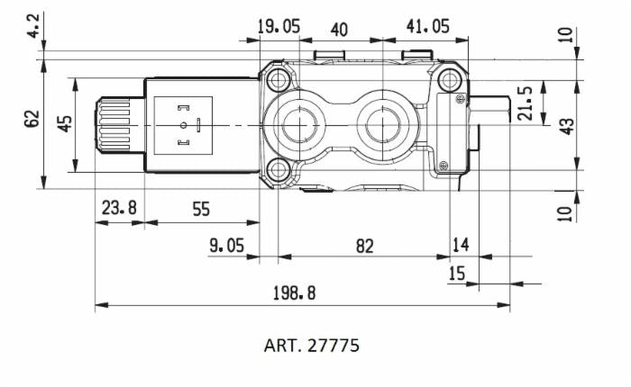 Deviatore elettrico a 6 vie da 3/8" 12VDC 250 bar