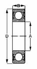 Cuscinetto radiale a sfere mod. 6205-2RSH
