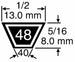 Cinghia trapezoidale 4L 30