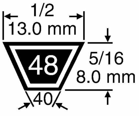 Cinghia trapezoidale 4L 43"
