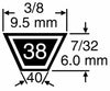 Cinghia trapezoidale 3L 45