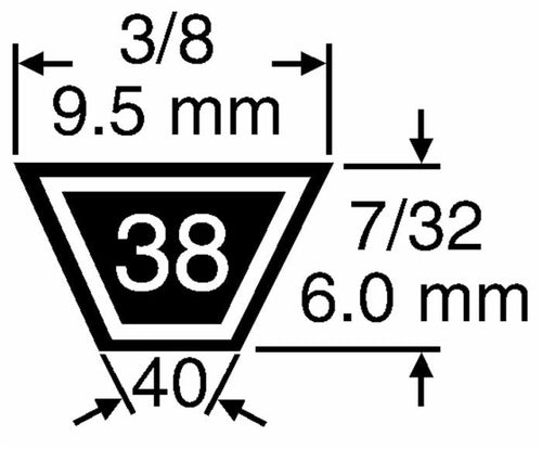 Cinghia trapezoidale 3L 45