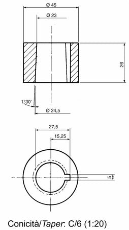 Volante diametro 300 mm con cono Danfoss