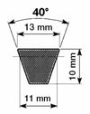 Cinghia trapezoidale SPZ sle 1613mm slp 1600mm