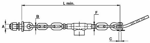 Catena imbrigliamento 2+2 adattabile a Landini 1424000M91