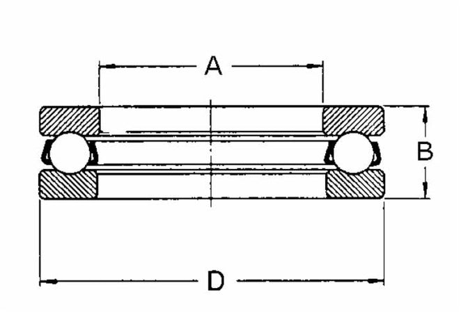 Cuscinetto assiale a sfere tipo mod. 51205