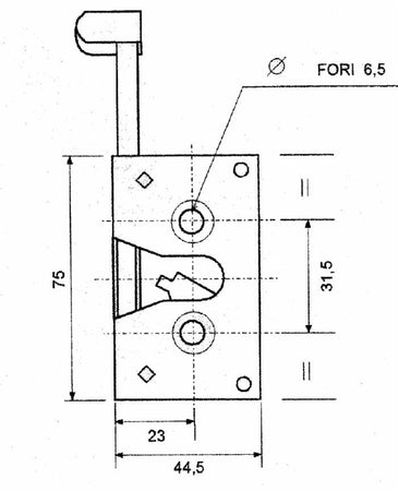 Serratura universale destra