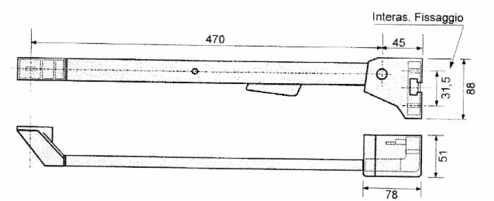 Serratura con braccio destro