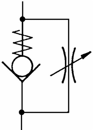 Regolatore di flusso unidirezionale da 1/2" in ottone