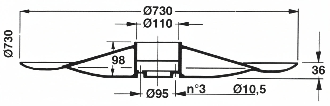 Disco folle adattabile Pz GT062 Ø 730