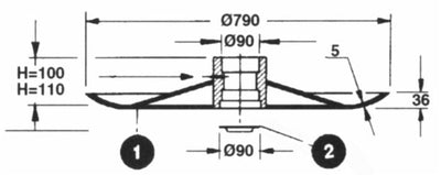 Disco folle adattabile Supertino 165 Ø 790