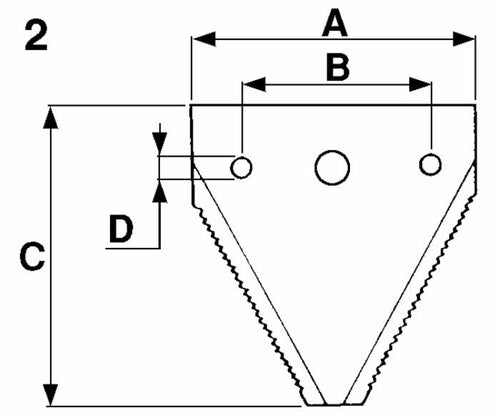 Sezione Rigata Svasata con Foro Centrale BCS 58048945, D2002R