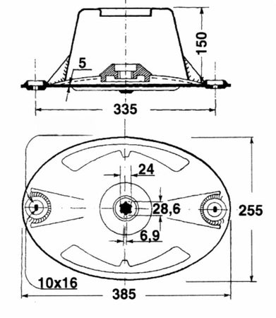 Disco falciante ovale adattabile Kuhn 56200800