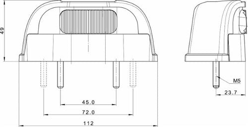 Fanale targa LED 12-24V 520x120mm