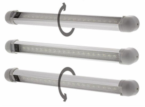 Plafoniera a LED 12-24V per cabina trattore 343x33mm direzionabile